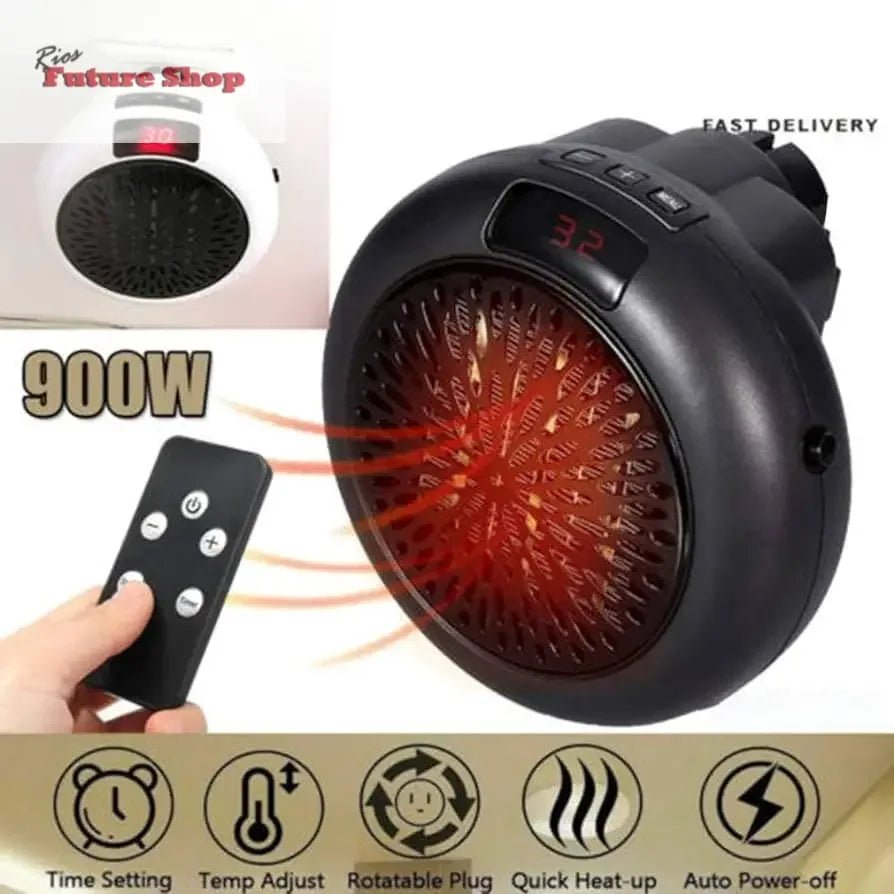 Calefactor Redondo Portátil 900 Watts - Rios Future Shop
