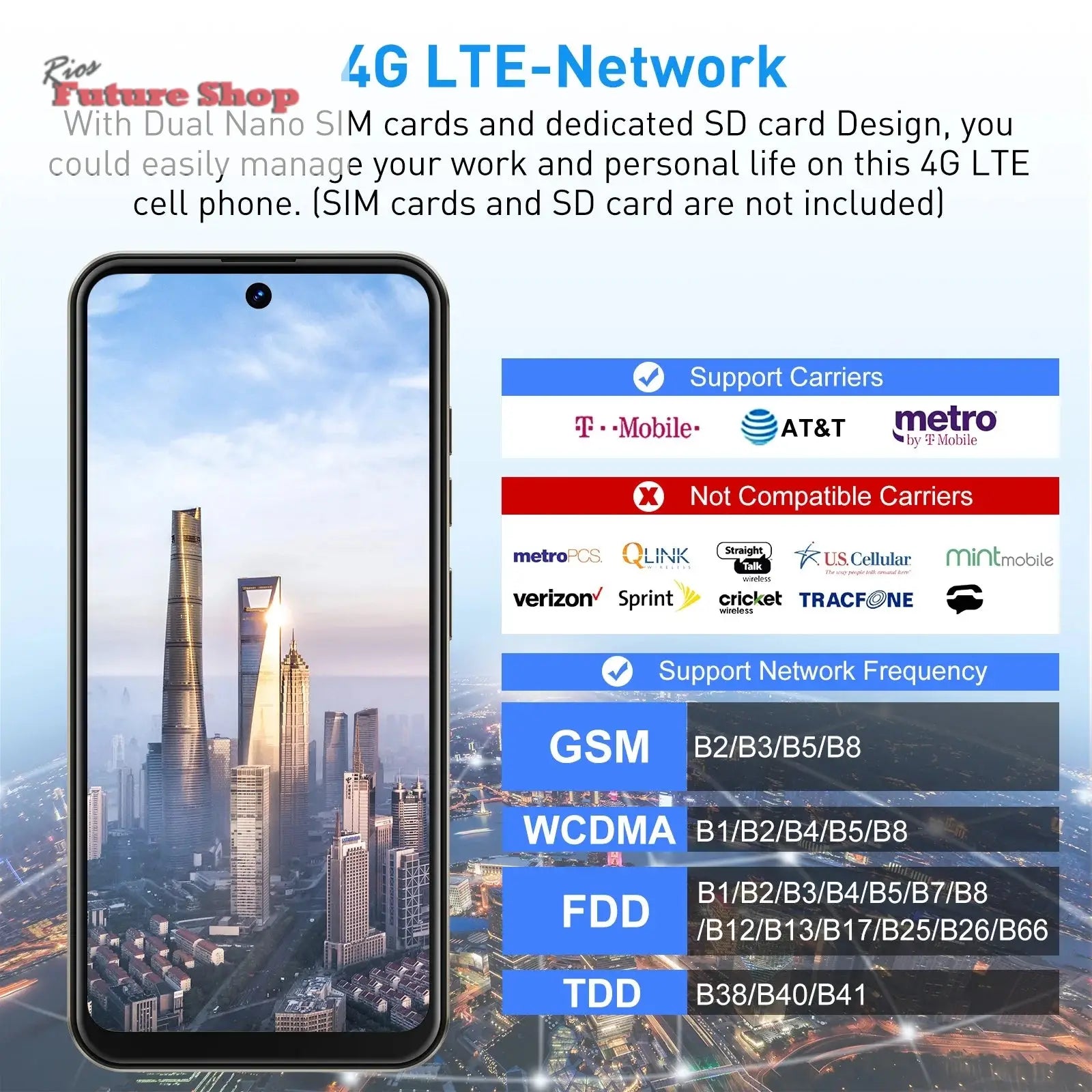 Cell phone,6.5 inch,3GB RAM,64GB ROM - Rios Future Shop