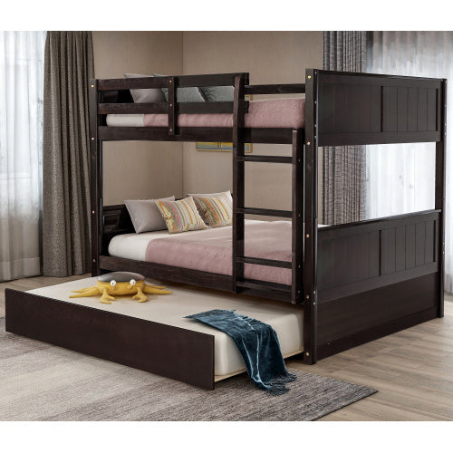 Full Over Full Bunk Bed With Twin Size Trundle