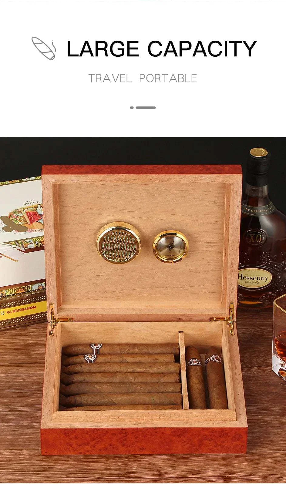 Cohiba Cedar Wood Travel Humidor - Rios Future Shop