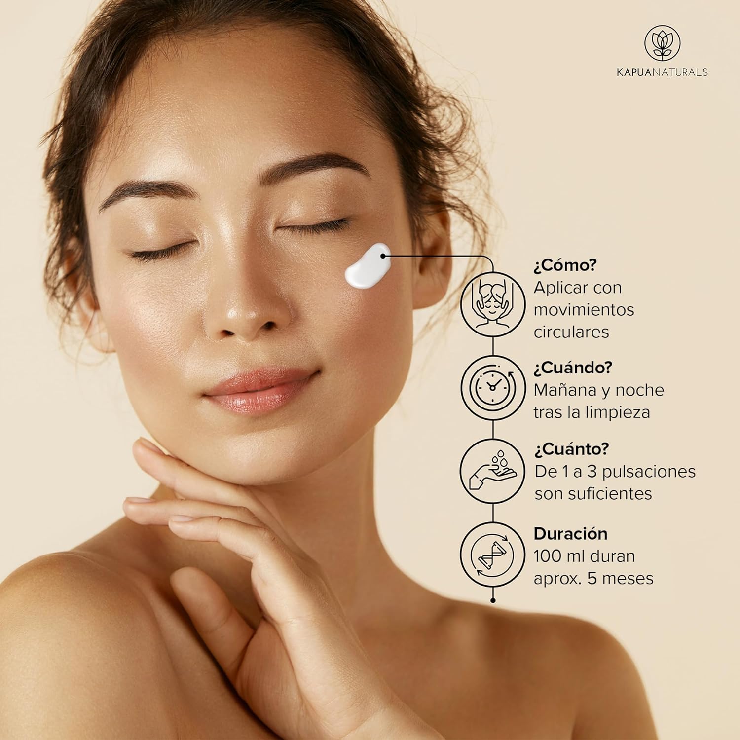 Crema Facial de Acido Hialuronico • 100ml • Crema Hidratante Facial • ORGÁNICA & VEGANO • Cosmética natural y sostenible • con Aloe Vera •Crema hidratante antiedad para hombres y mujeres