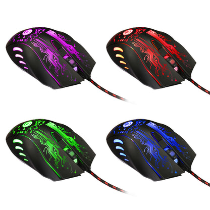 Mouse para jogos com fio 7 botões LED retroiluminado PRO