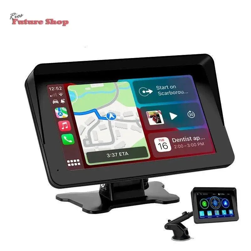 Ecrã 7" carro portátil PND MP5 player sem fio Carplay - Rios Future Shop