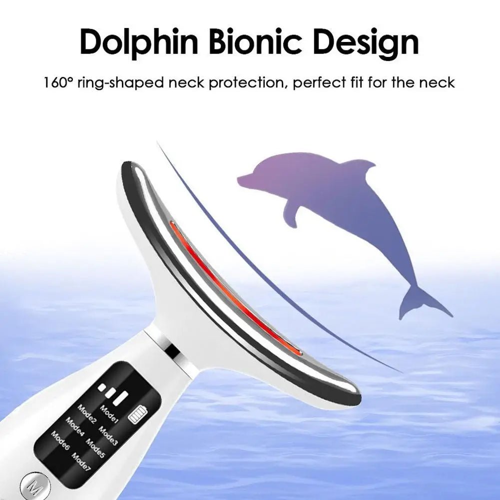 Facial Lift 7 Modes Electric Vibration Massage Skin Tightening LED Double Chin Neck Skin Care - Rios Future Shop