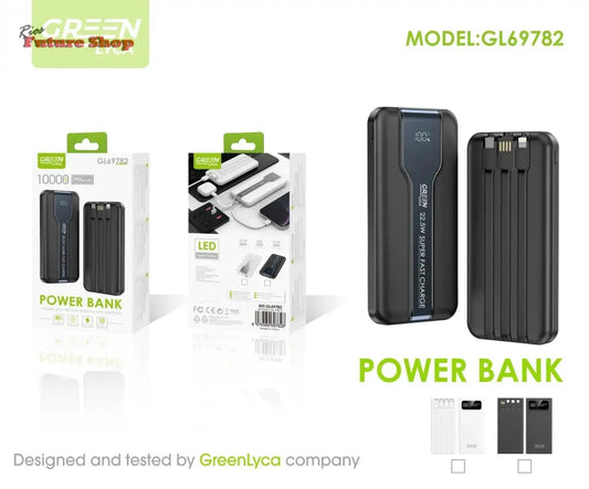 Fonte de Alimentação con Ecrã Digital + Cable – 10,000mAh de Carga Rápida y Precisa - Rios Future Shop