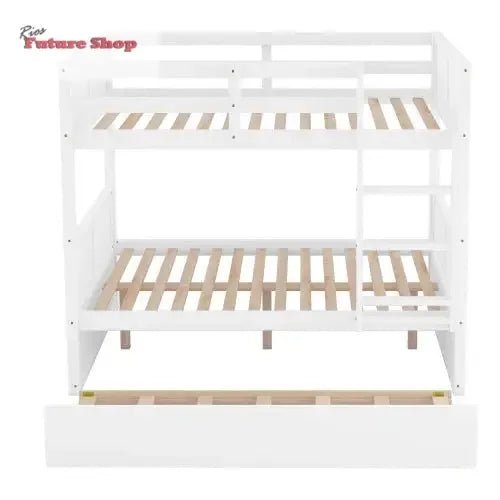 Full Over Full Bunk Bed With Twin Size Trundle - Rios Future Shop