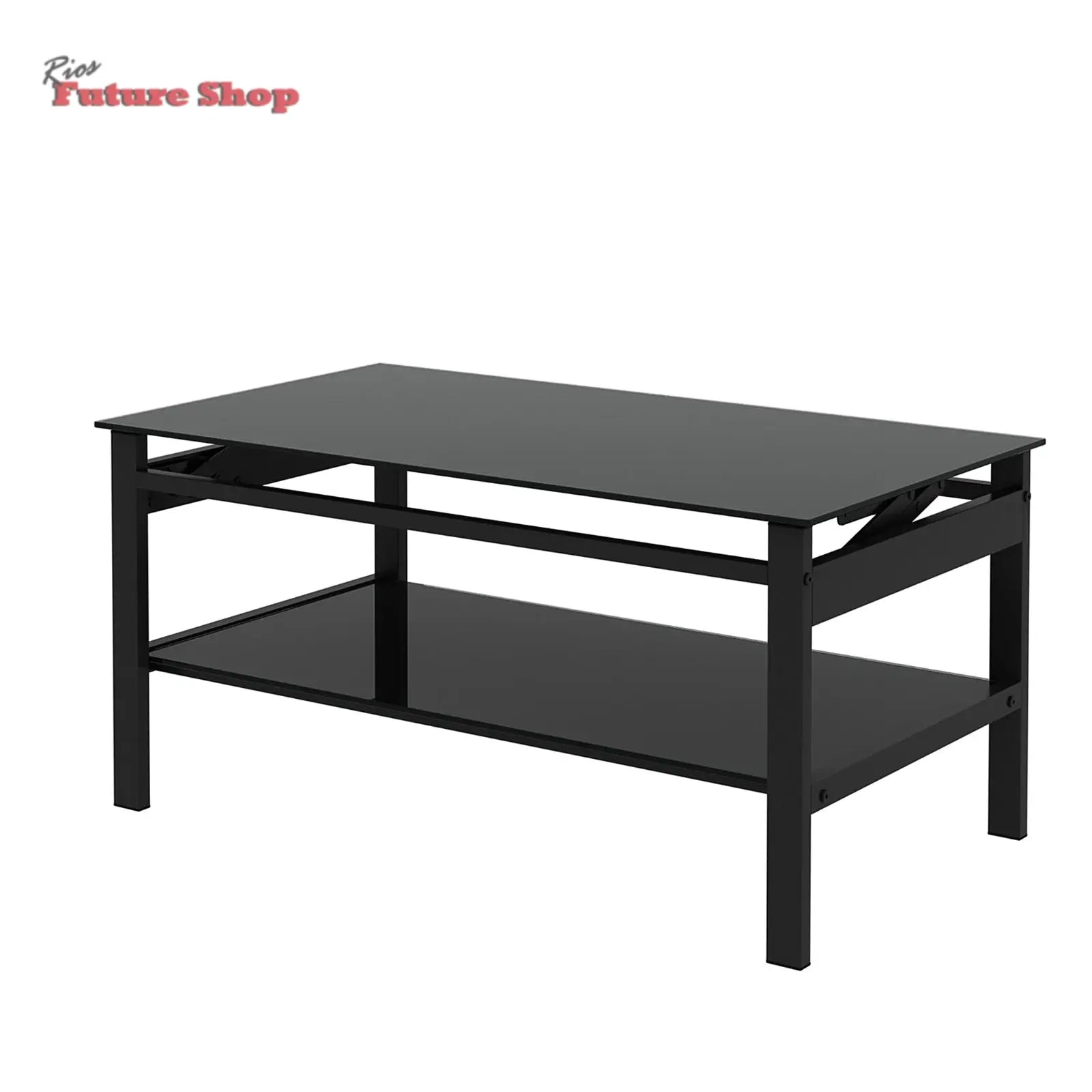 glass-lift-top-coffee-table-2-layer-tempered-glass-modern-simple-black-9095191 - Rios Future Shop