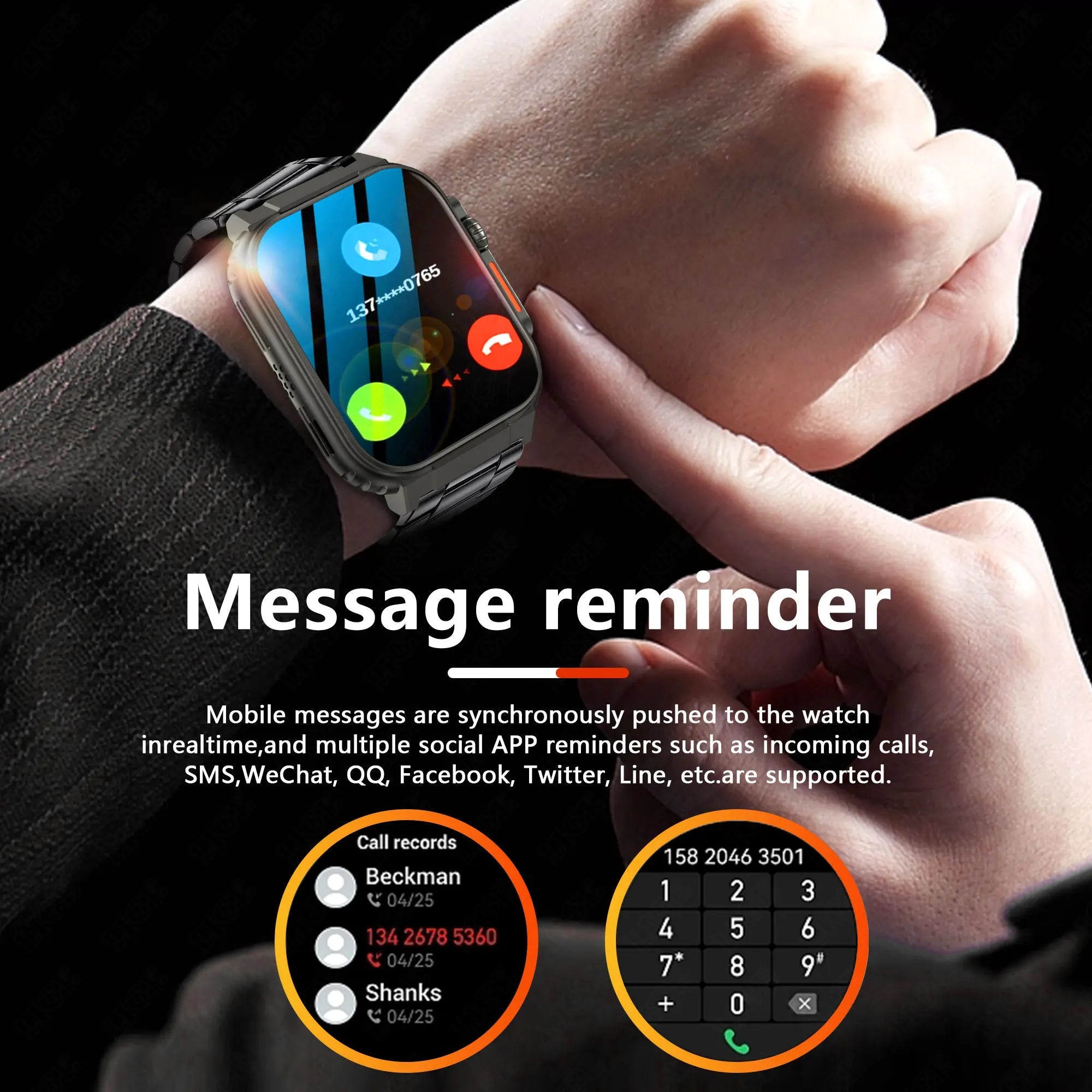 Heavy Duty Smart Watches for Men - Rios Future ShopSmart Watch3:-3BW0504;191288010:-10F - Champagne steel + gift strap