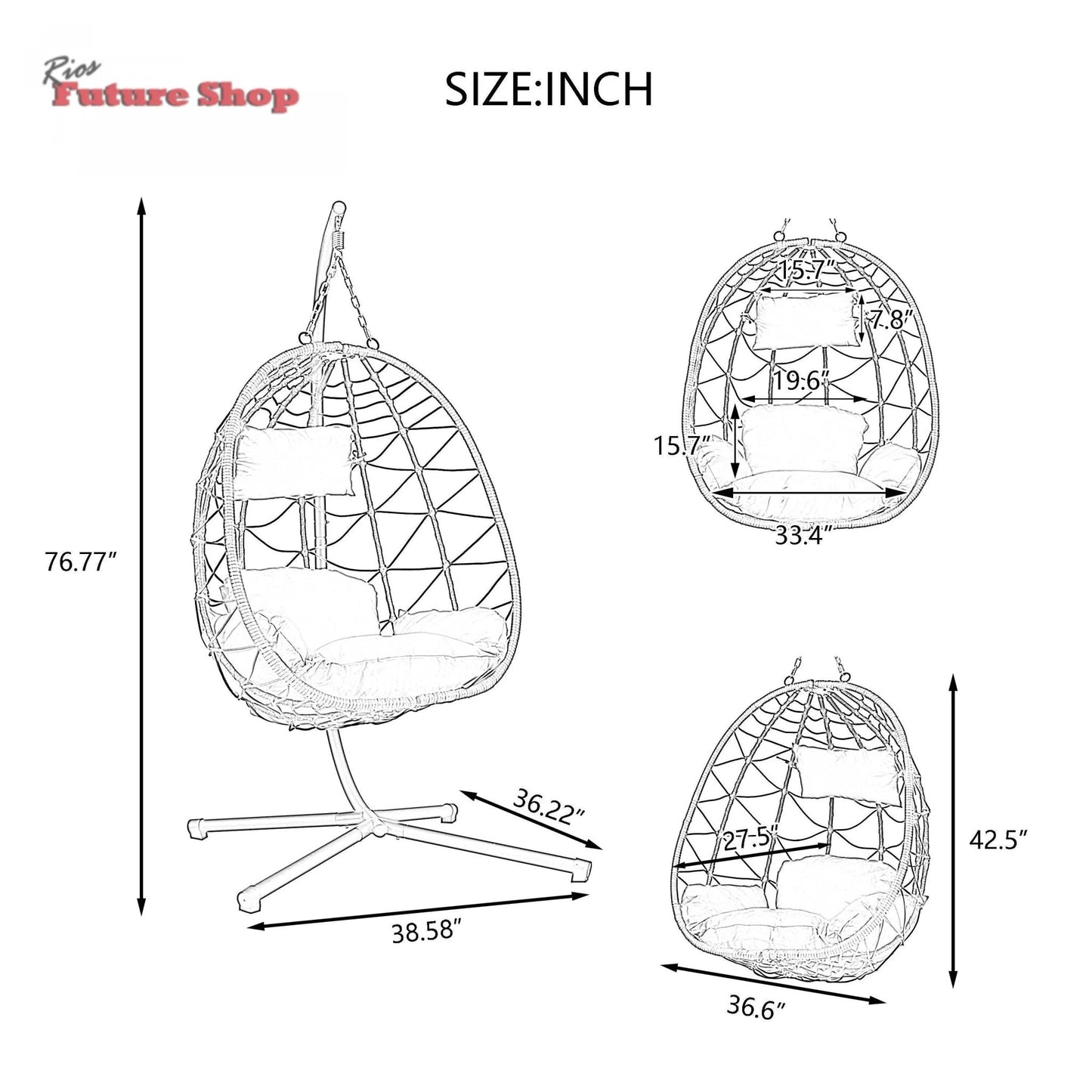 House Hanging Egg Chair - Rios Future Shop