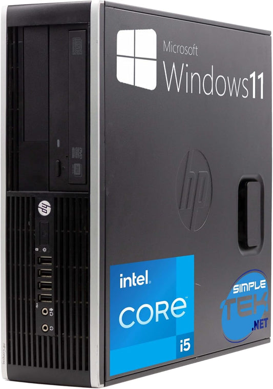 HP Computador de mesa Compaq 8300 SFF Core i5 até 3,60 GHz Windows 11 Pro 16 GB SSD 240 GB | DisplayPort VGA série RS232 computador fixo em casa escritório recondicionado