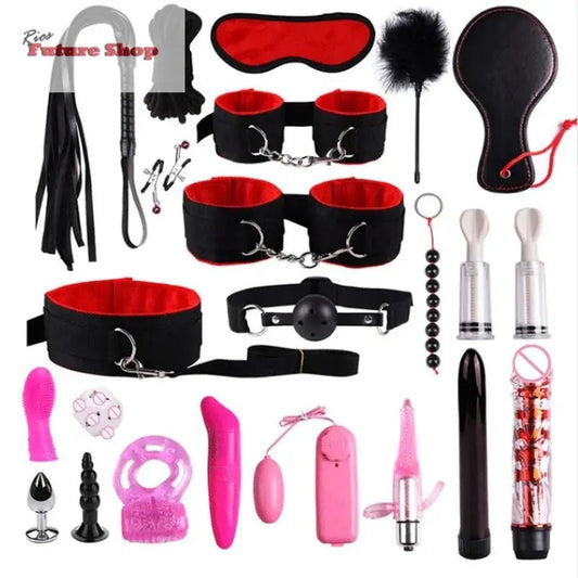 Kit 23 Pcs Bdsm Bondage Adult Slave Games - Rios Future Shop