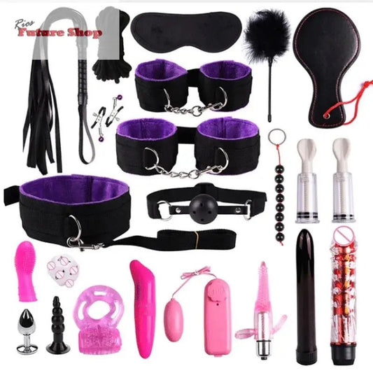 Kit 23 Pcs Bdsm Bondage Adult Slave Games - Rios Future Shop