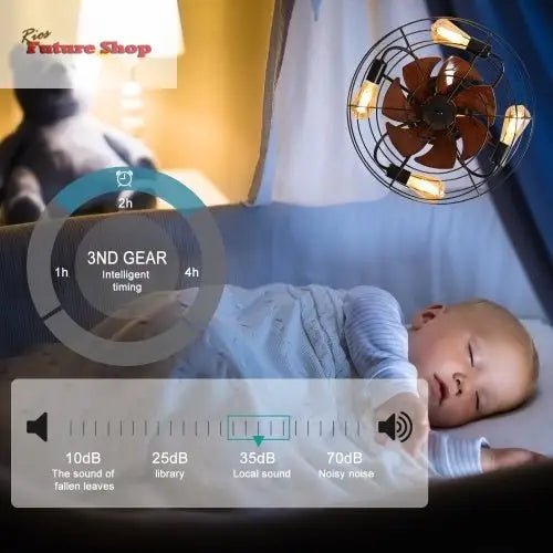 Lantern Style 20 Inch Farmhouse Low Profile Ceiling Fan Light - Rios Future Shop