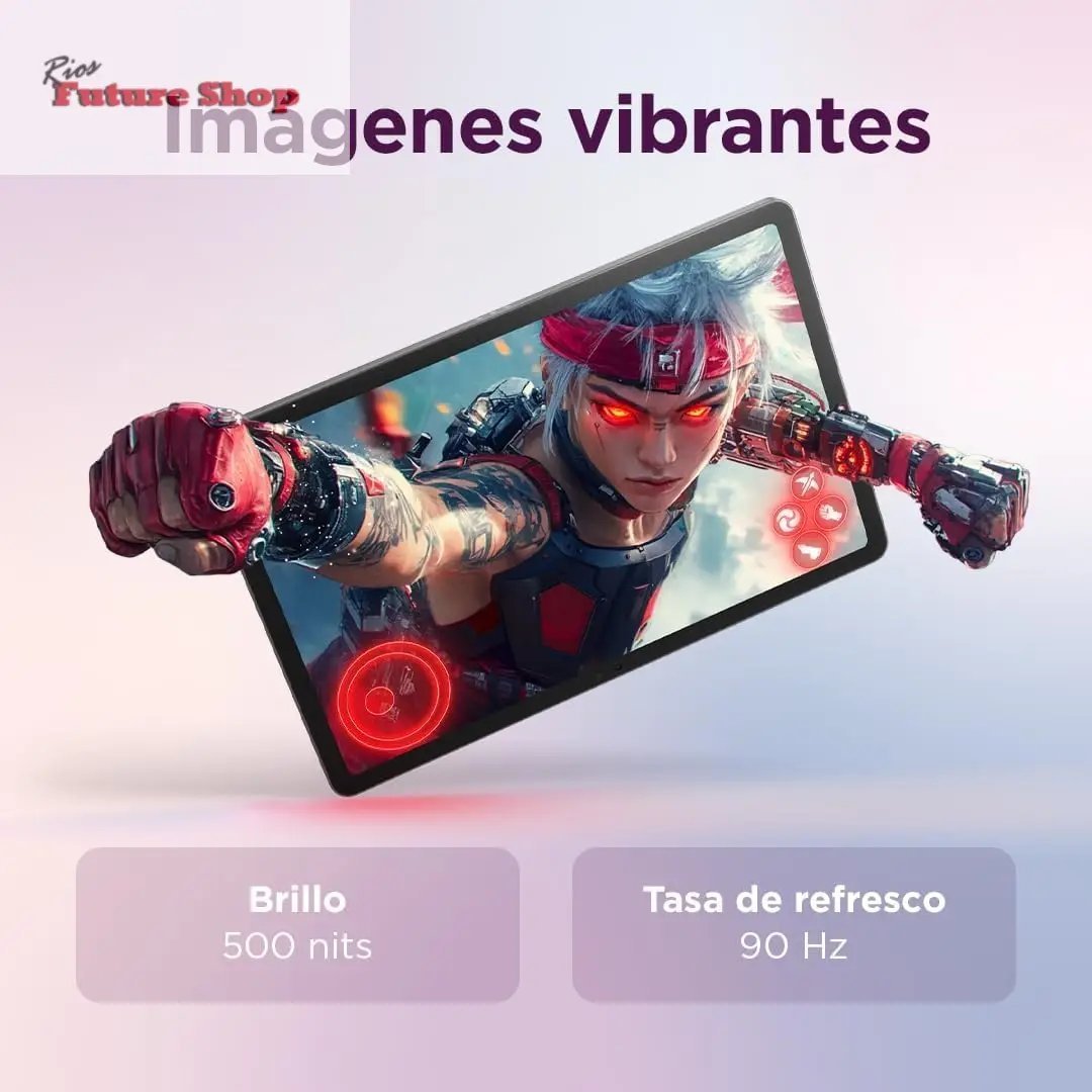Lenovo Idea Tab – Tablet 11" 2.5K (MediaTek Dimensity 6300, 8 GB RAM, 256 GB UFS, 90 Hz, 4 Altavoces, Wi-Fi 5, Bluetooth 5.2, Android 15) Color Gris – Incluye Teclado Folio + Tab Pen