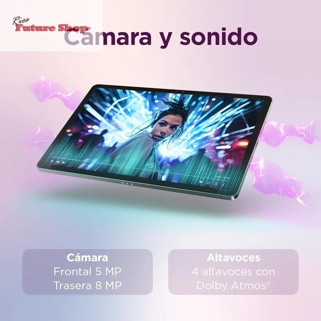 Lenovo Idea Tab – Tablet 11" 2.5K (MediaTek Dimensity 6300, 8 GB RAM, 256 GB UFS, 90 Hz, 4 Altavoces, Wi-Fi 5, Bluetooth 5.2, Android 15) Color Gris – Incluye Teclado Folio + Tab Pen