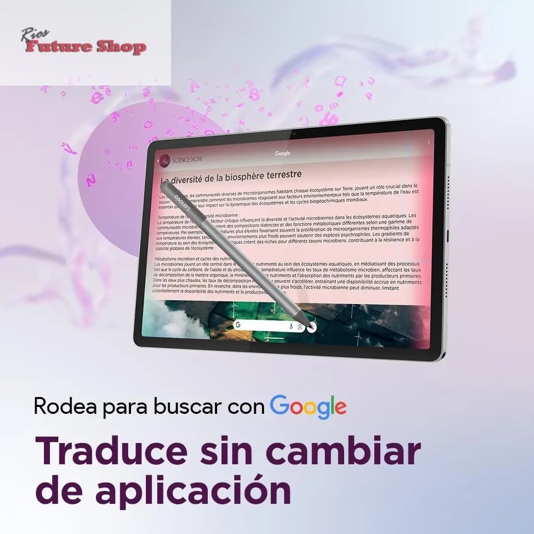 Lenovo Idea Tab – Tablet 11" 2.5K (MediaTek Dimensity 6300, 8 GB RAM, 256 GB UFS, 90 Hz, 4 Altavoces, Wi-Fi 5, Bluetooth 5.2, Android 15) Color Gris – Incluye Teclado Folio + Tab Pen