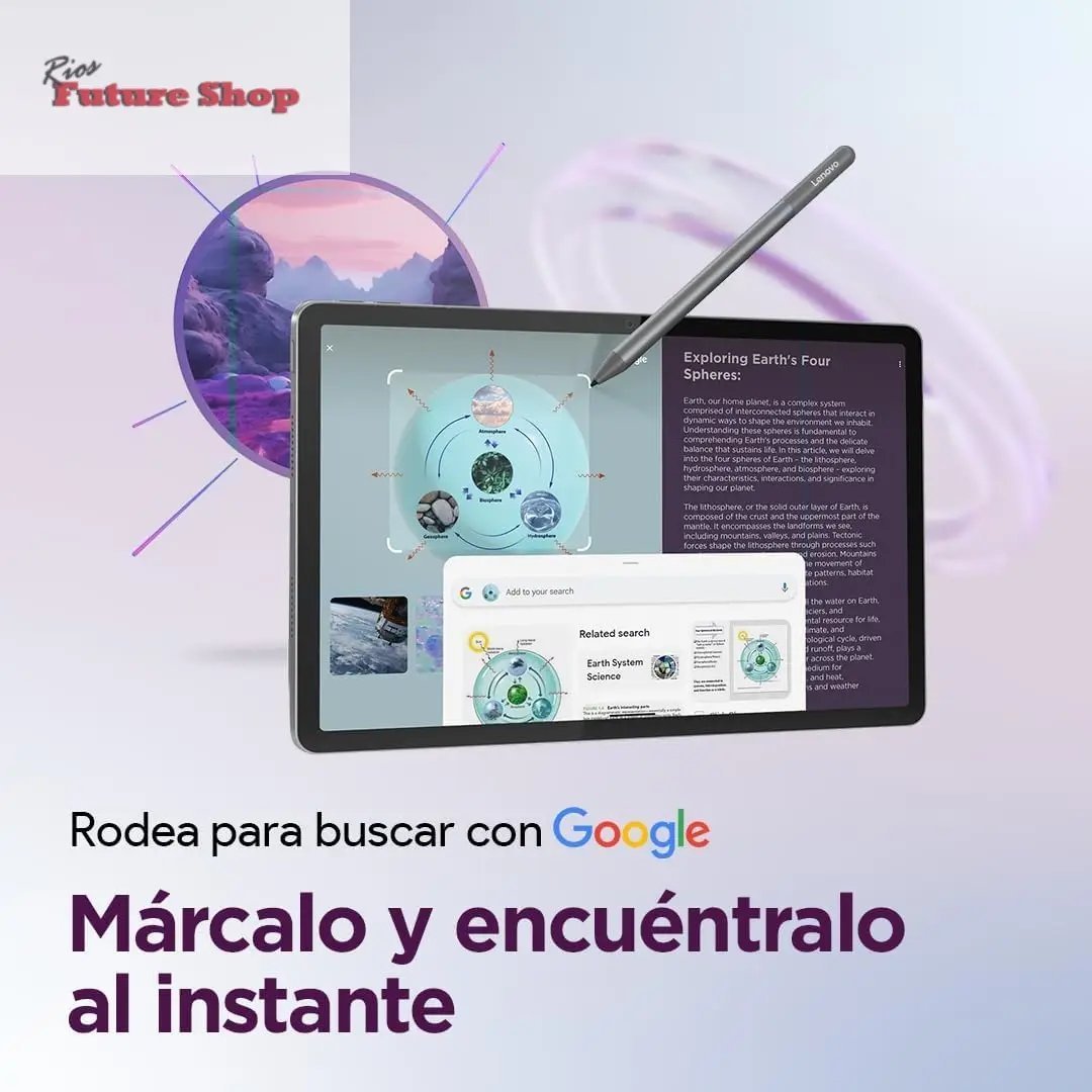 Lenovo Idea Tab – Tablet 11" 2.5K (MediaTek Dimensity 6300, 8 GB RAM, 256 GB UFS, 90 Hz, 4 Altavoces, Wi-Fi 5, Bluetooth 5.2, Android 15) Color Gris – Incluye Teclado Folio + Tab Pen