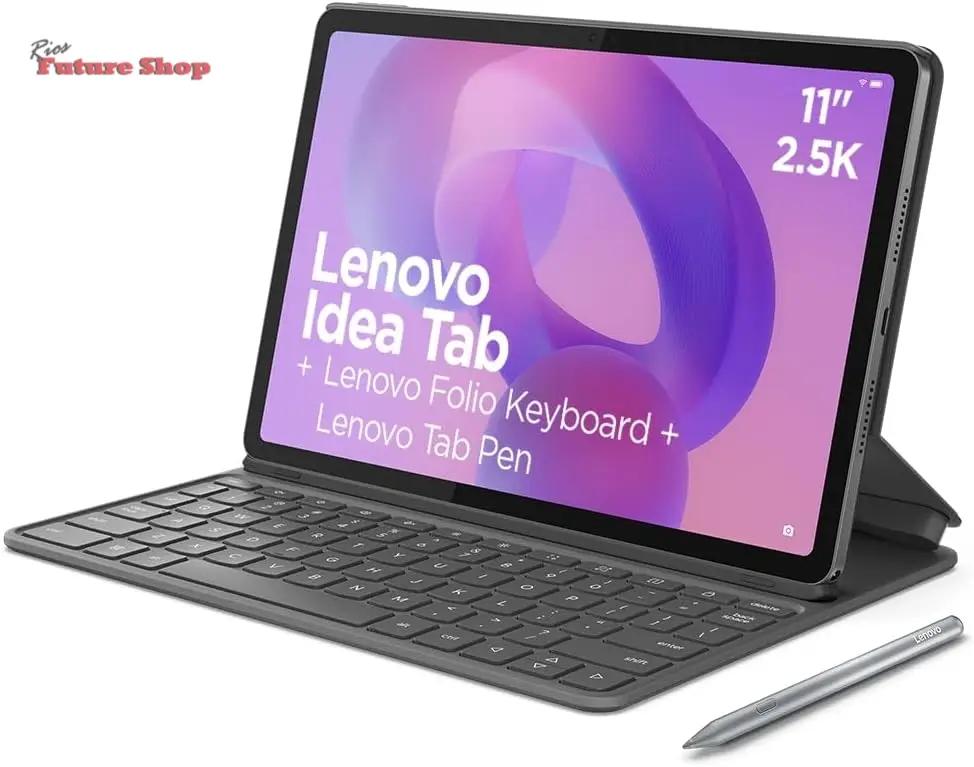 Lenovo Idea Tab – Tablet 11" 2.5K (MediaTek Dimensity 6300, 8 GB RAM, 256 GB UFS, 90 Hz, 4 Altavoces, Wi-Fi 5, Bluetooth 5.2, Android 15) Color Gris – Incluye Teclado Folio + Tab Pen