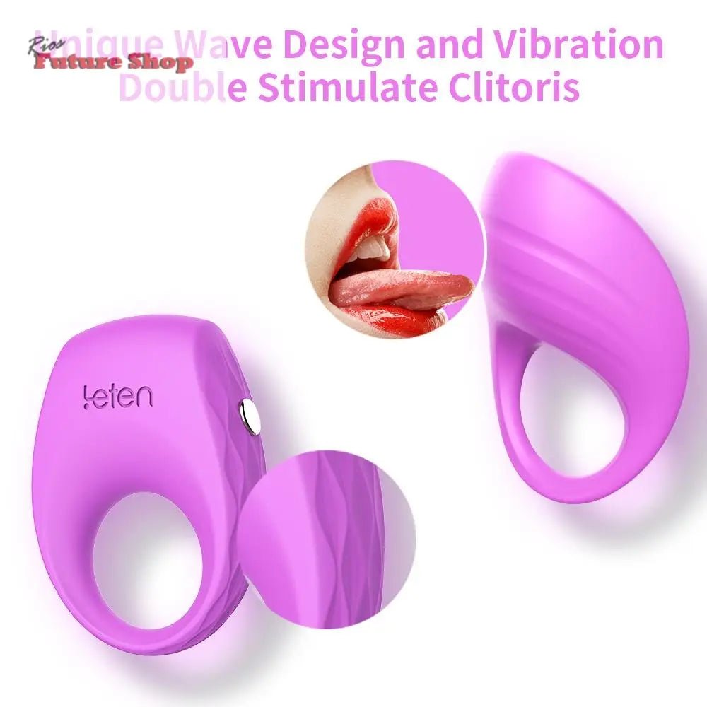 Leten Penis Cock Ring Multi Spot Vibrating Ring Toys Sex for Couples Ring on the Penis Sex Toy - Rios Future Shop