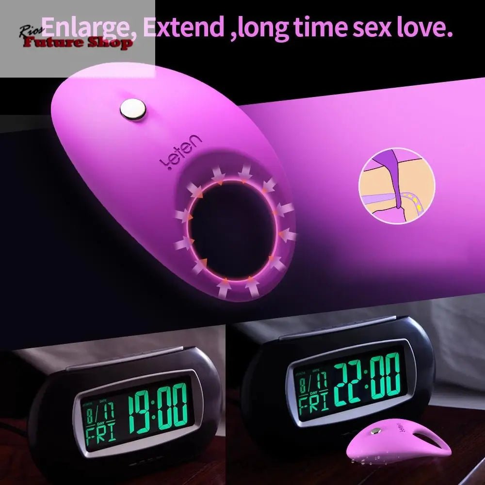 Leten Penis Cock Ring Multi Spot Vibrating Ring Toys Sex for Couples Ring on the Penis Sex Toy - Rios Future Shop