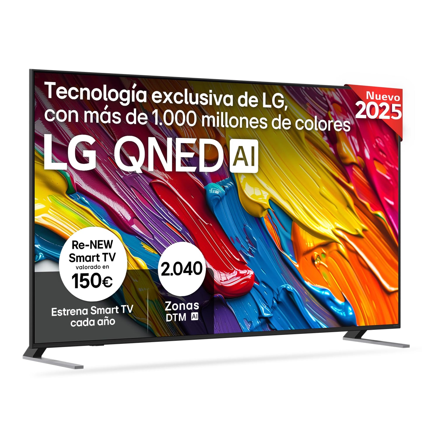 LG 55QNED84A6C Televisão de 55", 4K QNED EVO, Smart TV, WebOS 25, processador potente e inteligente, Super Upscaling, Dolby Dilgital Plus, Alexa/Google Assistant, preto