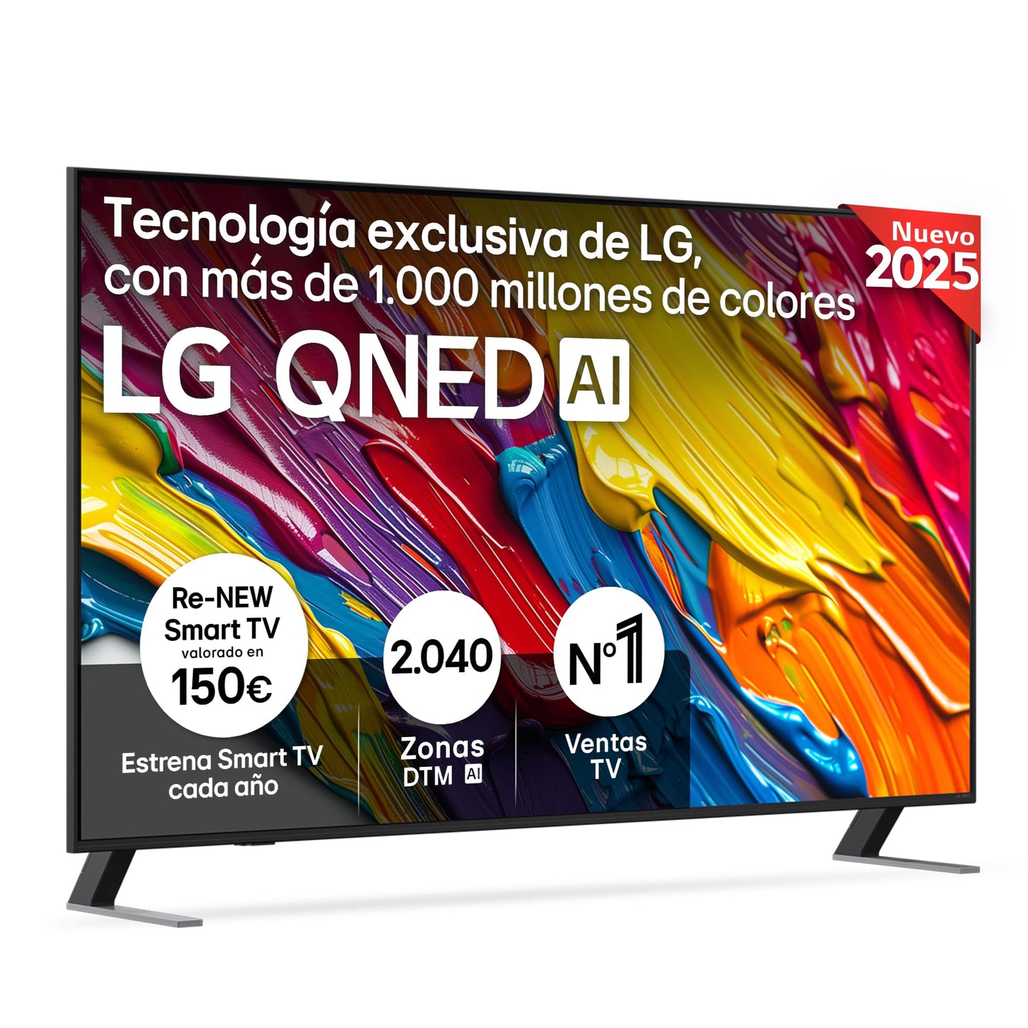 LG 55QNED84A6C Televisão de 55", 4K QNED EVO, Smart TV, WebOS 25, processador potente e inteligente, Super Upscaling, Dolby Dilgital Plus, Alexa/Google Assistant, preto