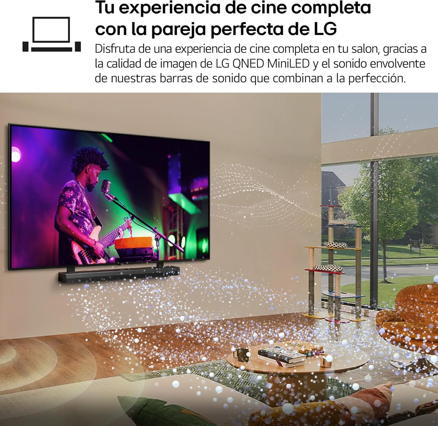 LG 55QNED84A6C Televisão de 55", 4K QNED EVO, Smart TV, WebOS 25, processador potente e inteligente, Super Upscaling, Dolby Dilgital Plus, Alexa/Google Assistant, preto