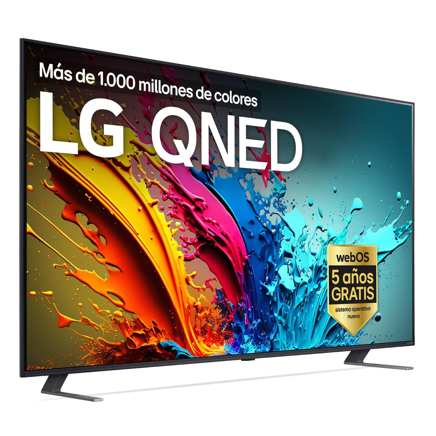 LG 55QNED84A6C Televisão de 55", 4K QNED EVO, Smart TV, WebOS 25, processador potente e inteligente, Super Upscaling, Dolby Dilgital Plus, Alexa/Google Assistant, preto