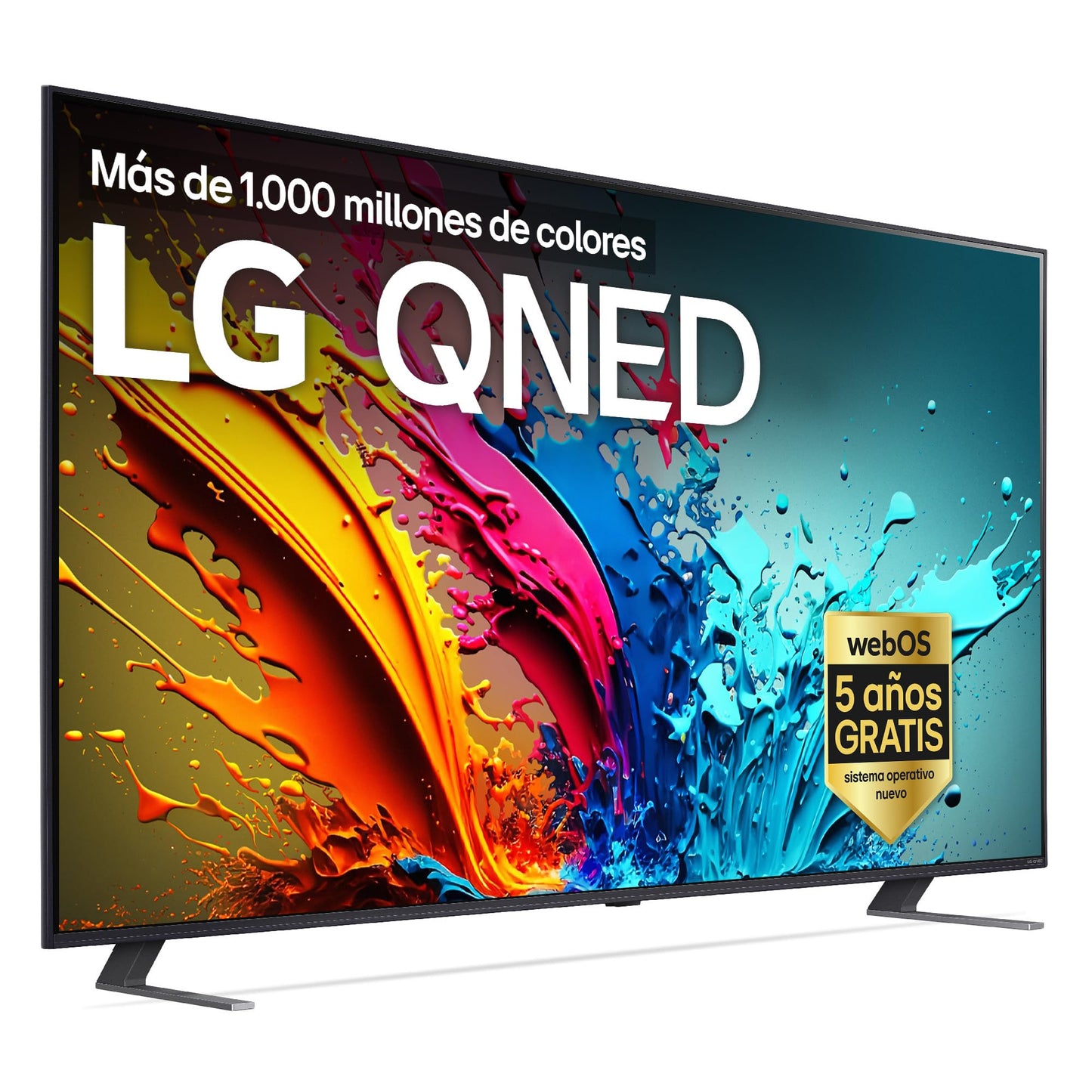 LG 55QNED84A6C Televisão de 55", 4K QNED EVO, Smart TV, WebOS 25, processador potente e inteligente, Super Upscaling, Dolby Dilgital Plus, Alexa/Google Assistant, preto