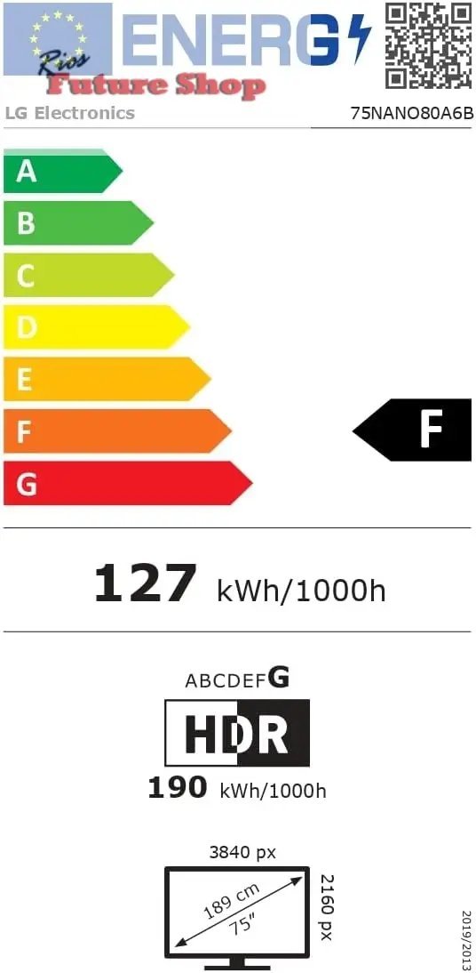 LG 75NANO80A6B Televisão de 75", 4K, NanoCell, Smart TV, LED IA, WebOS 25, processador potente e inteligente, Super Upscaling, Dolby Digital Plus, Alexa/Google Assistant, preto