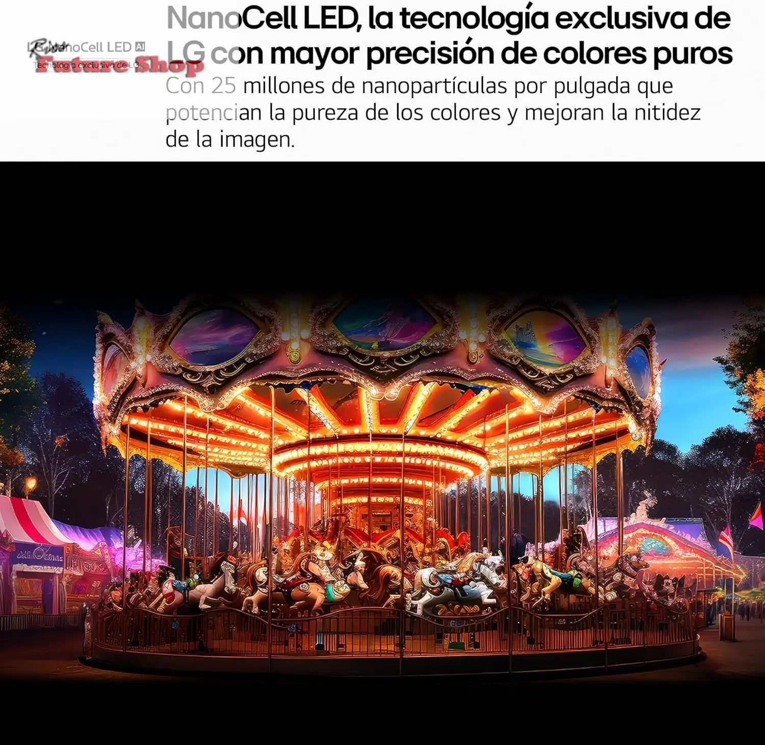 LG 75NANO80A6B Televisão de 75", 4K, NanoCell, Smart TV, LED IA, WebOS 25, processador potente e inteligente, Super Upscaling, Dolby Digital Plus, Alexa/Google Assistant, preto