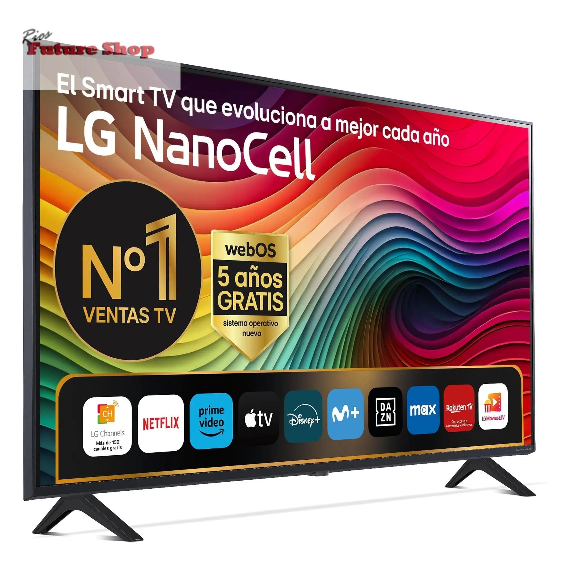 LG 75NANO80A6B Televisão de 75", 4K, NanoCell, Smart TV, LED IA, WebOS 25, processador potente e inteligente, Super Upscaling, Dolby Digital Plus, Alexa/Google Assistant, preto