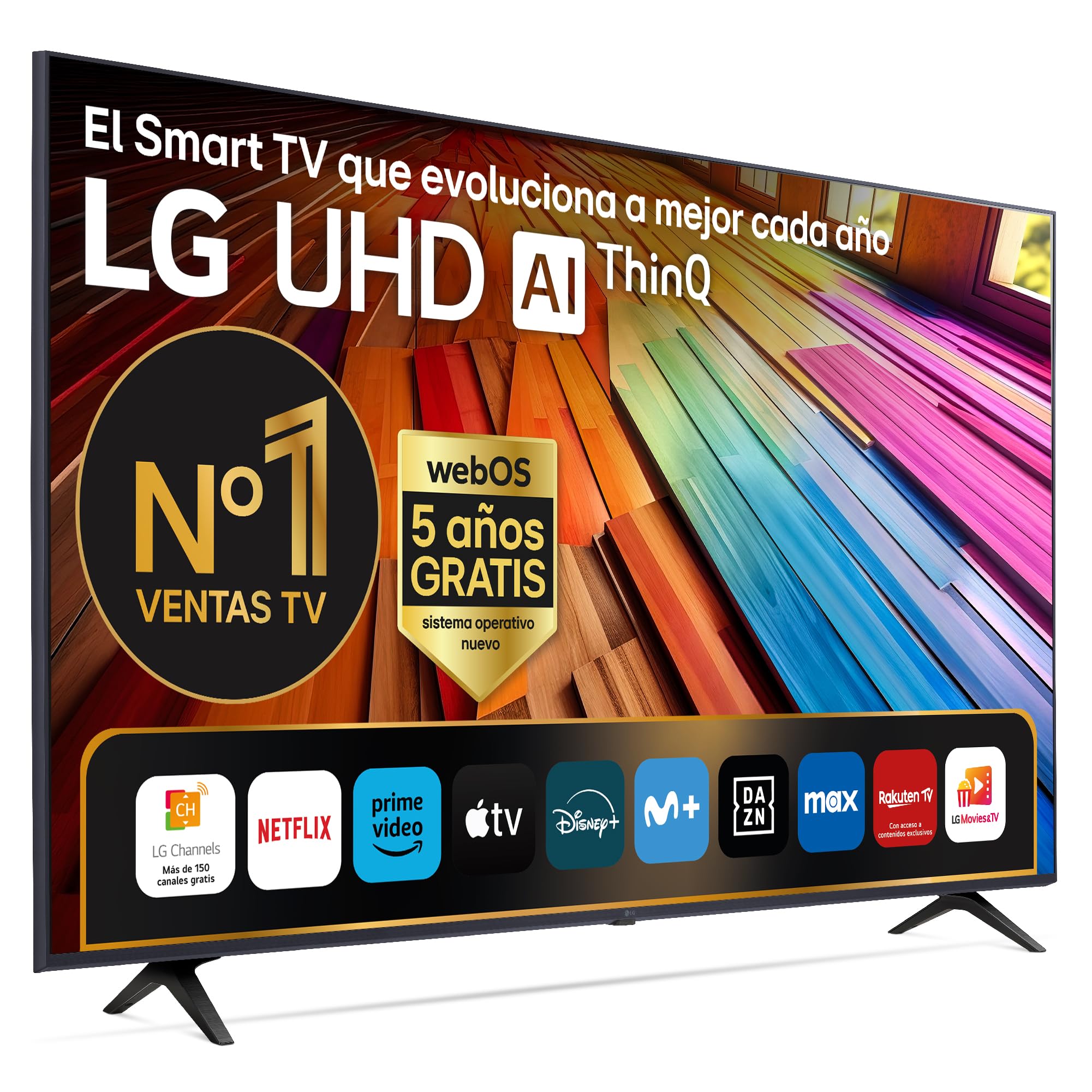 LG 55UA73006LA - TV 55", UHD 4K, WebOS 25, Ultimate IA, HDR10 Pro, Super Upscaling, Dolby Digital Plus, Google Assistant, Black