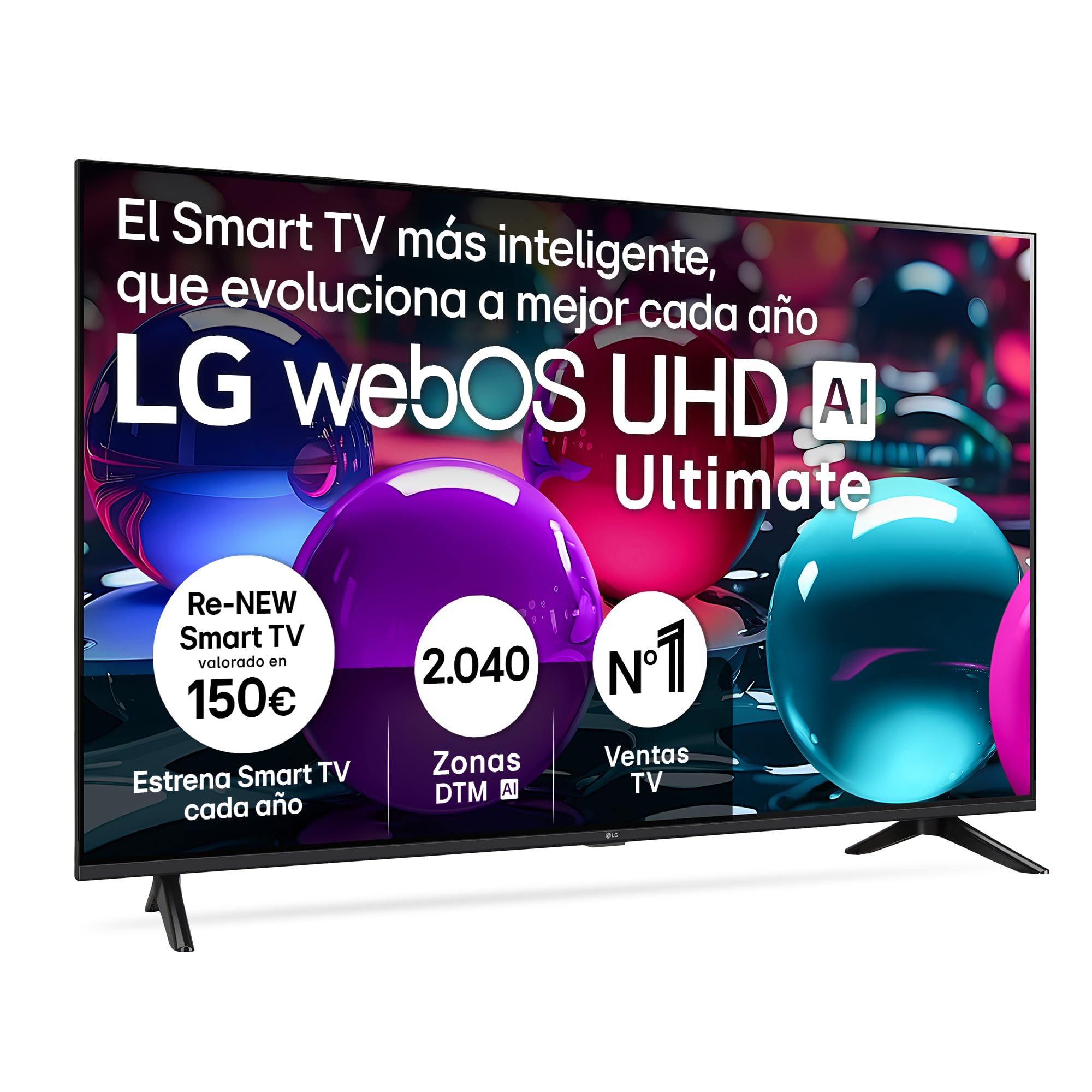 LG 55UA73006LA - TV 55", UHD 4K, WebOS 25, Ultimate IA, HDR10 Pro, Super Upscaling, Dolby Digital Plus, Google Assistant, Black