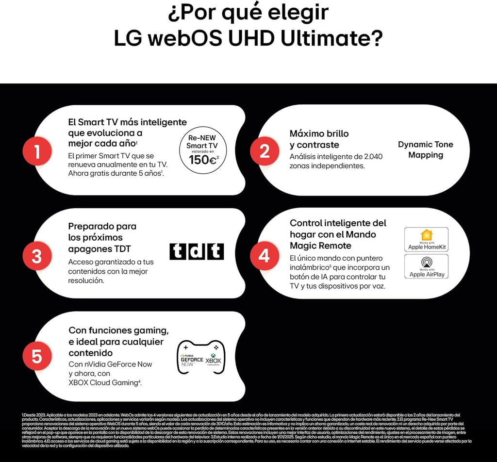 LG 55UA73006LA - TV 55", UHD 4K, WebOS 25, Ultimate IA, HDR10 Pro, Super Upscaling, Dolby Digital Plus, Google Assistant, Black