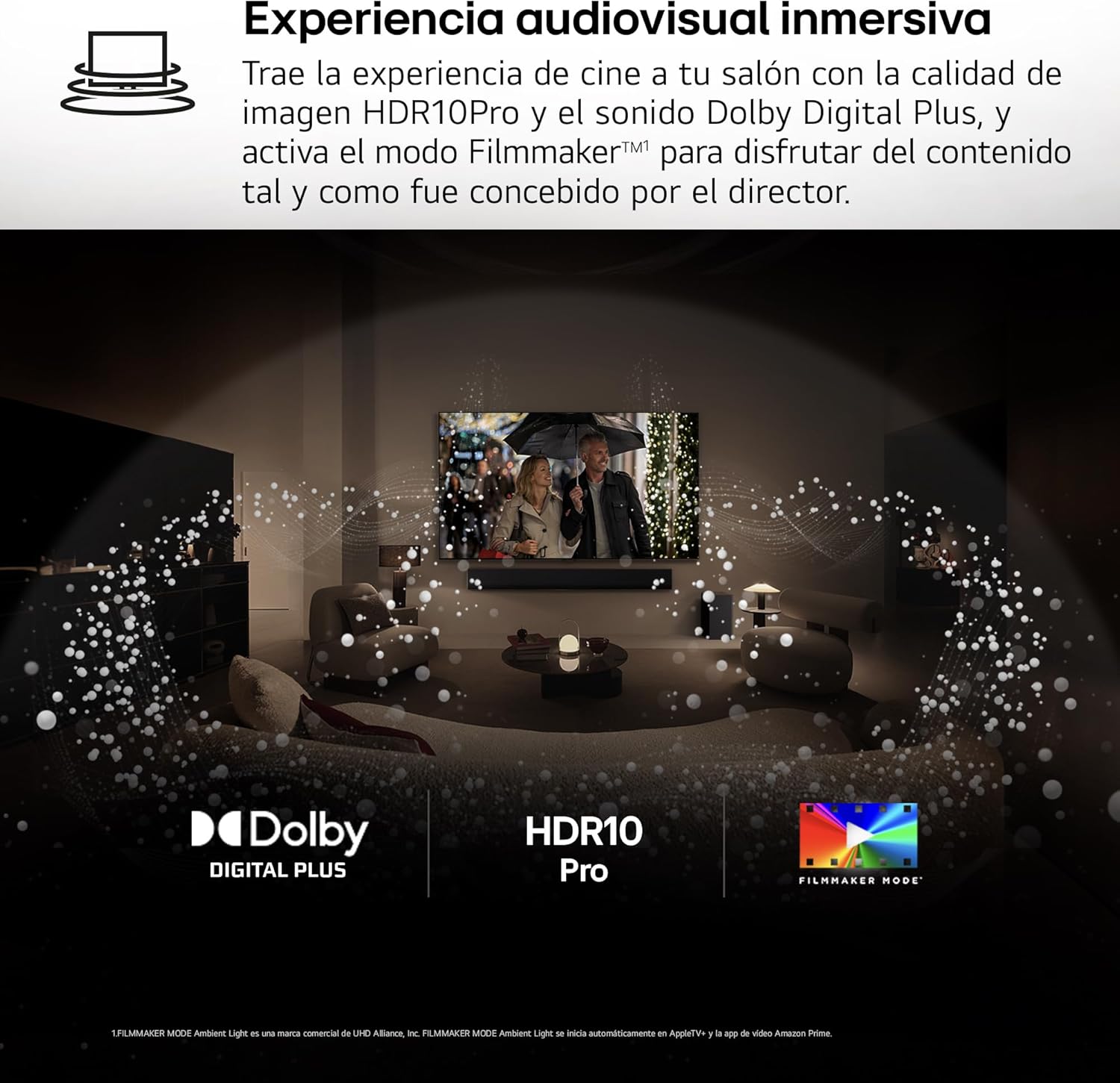LG 55UA73006LA - TV 55", UHD 4K, WebOS 25, Ultimate IA, HDR10 Pro, Super Upscaling, Dolby Digital Plus, Google Assistant, Black