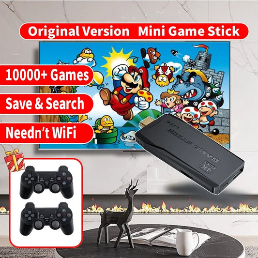 M8 Video Game Console 4K HDMI-Compatible Game Stick Built in 10000 Retro Game TV Dendy Console Support for PS1/FC/GBA DSersUSA