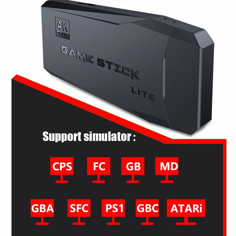 M8 Video Game Console 4K HDMI-Compatible Game Stick Built in 10000 Retro Game TV Dendy Console Support for PS1/FC/GBA DSersUSA