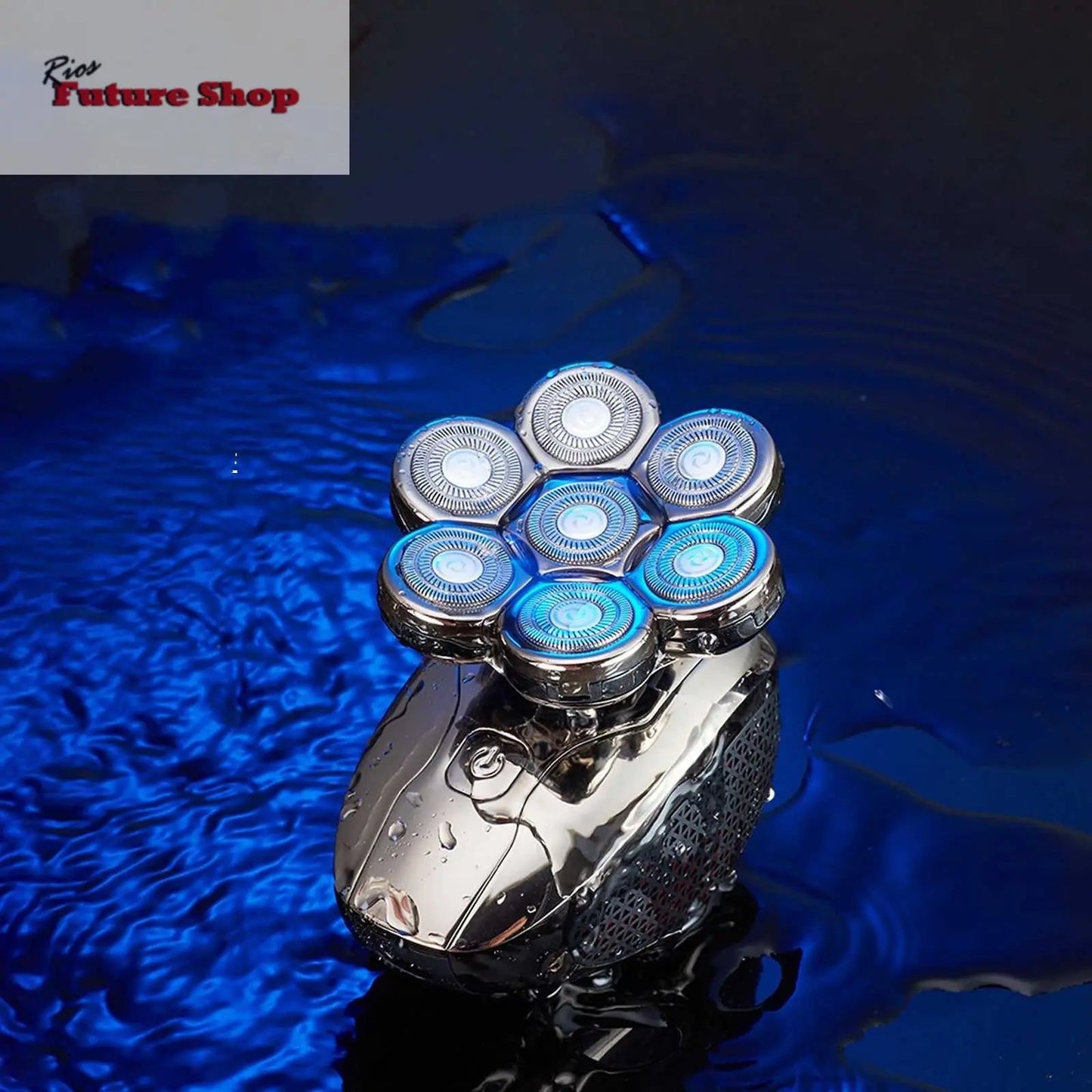 Máquina de barbear digital lavável masculina de sete lâminas - Rios Future Shop