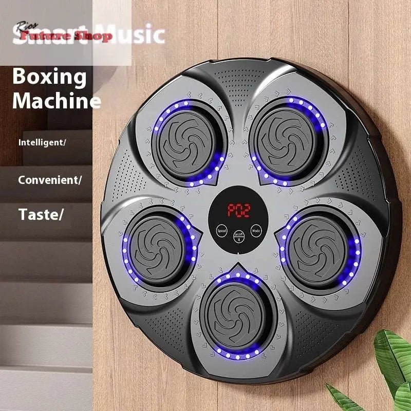 Máquina de boxe com música inteligente, equipamento de treinamento de alvo de parede de boxe para perda de peso em casa - Rios Future Shop