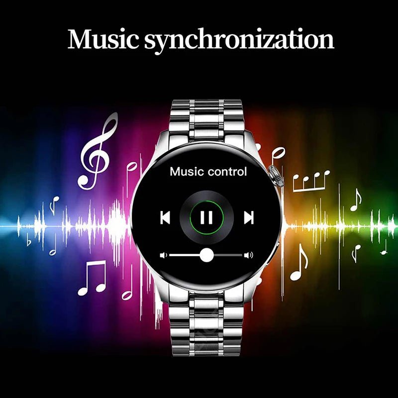 Men Smart Watch Waterproof - Rios Future ShopSmartwatch3:-3BW0256;191288010:-14D - Black steel  + gift strap