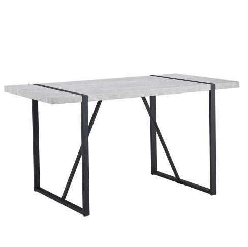 Modern Dining Table, 55 Inch Kitchen Table For 4 People, Rectangular Dinner Table For Dining Room, Home Office, Living Room Furniture, Easy Assembly, - Rios Future Shop