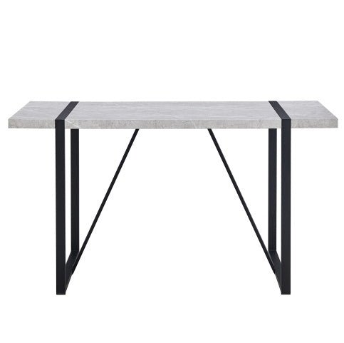 Modern Dining Table, 55 Inch Kitchen Table For 4 People, Rectangular Dinner Table For Dining Room, Home Office, Living Room Furniture, Easy Assembly, - Rios Future Shop