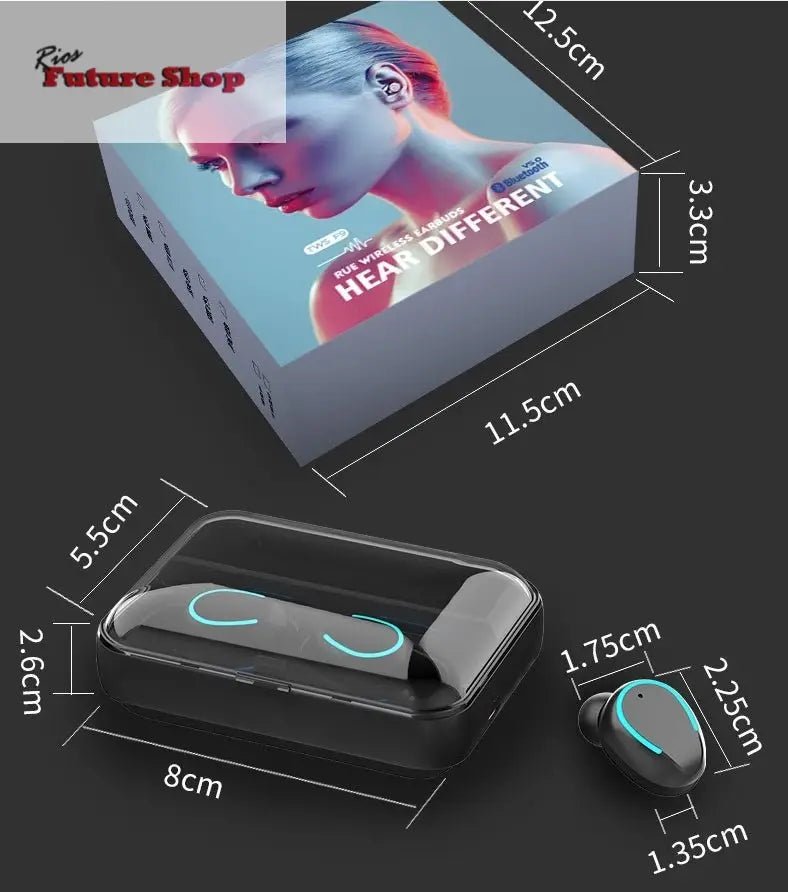 Multifunction Bluetooth Headset Binaural Movement Power Bank Phone Support - Rios Future Shop