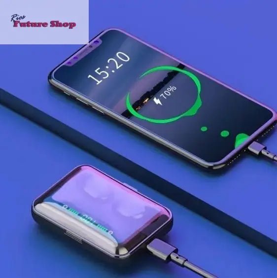 Multifunction Bluetooth Headset Binaural Movement Power Bank Phone Support - Rios Future Shop