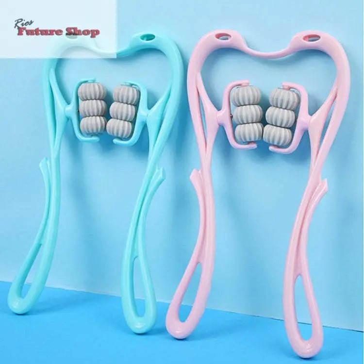 Multifunctional Manual Six - wheel Neck Massager Massage Relieve Roller Massage Tool - Rios Future Shop