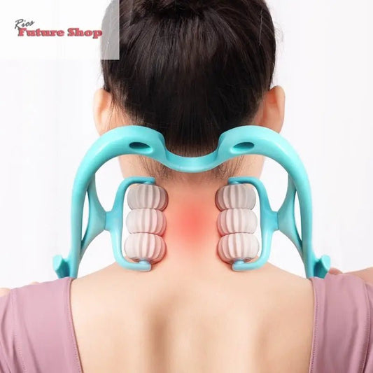 Multifunctional Manual Six-wheel Neck Massager Massage Relieve Roller Massage Tool - Rios Future Shop