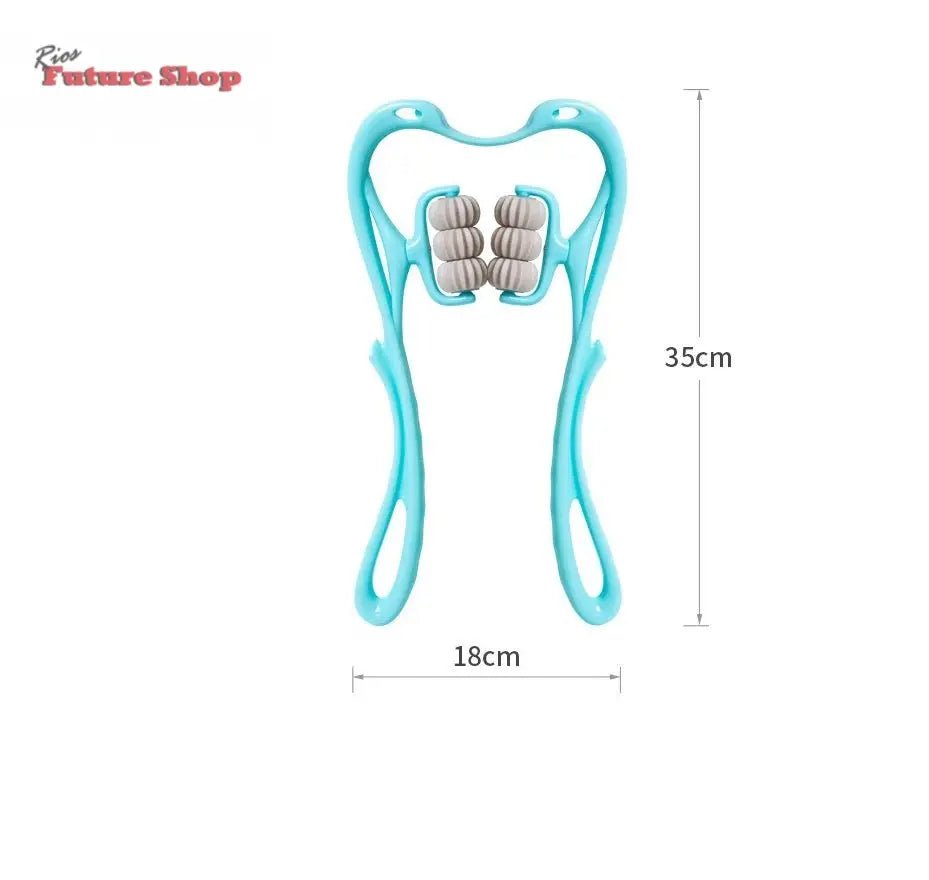 Multifunctional Manual Six - wheel Neck Massager Massage Relieve Roller Massage Tool - Rios Future Shop