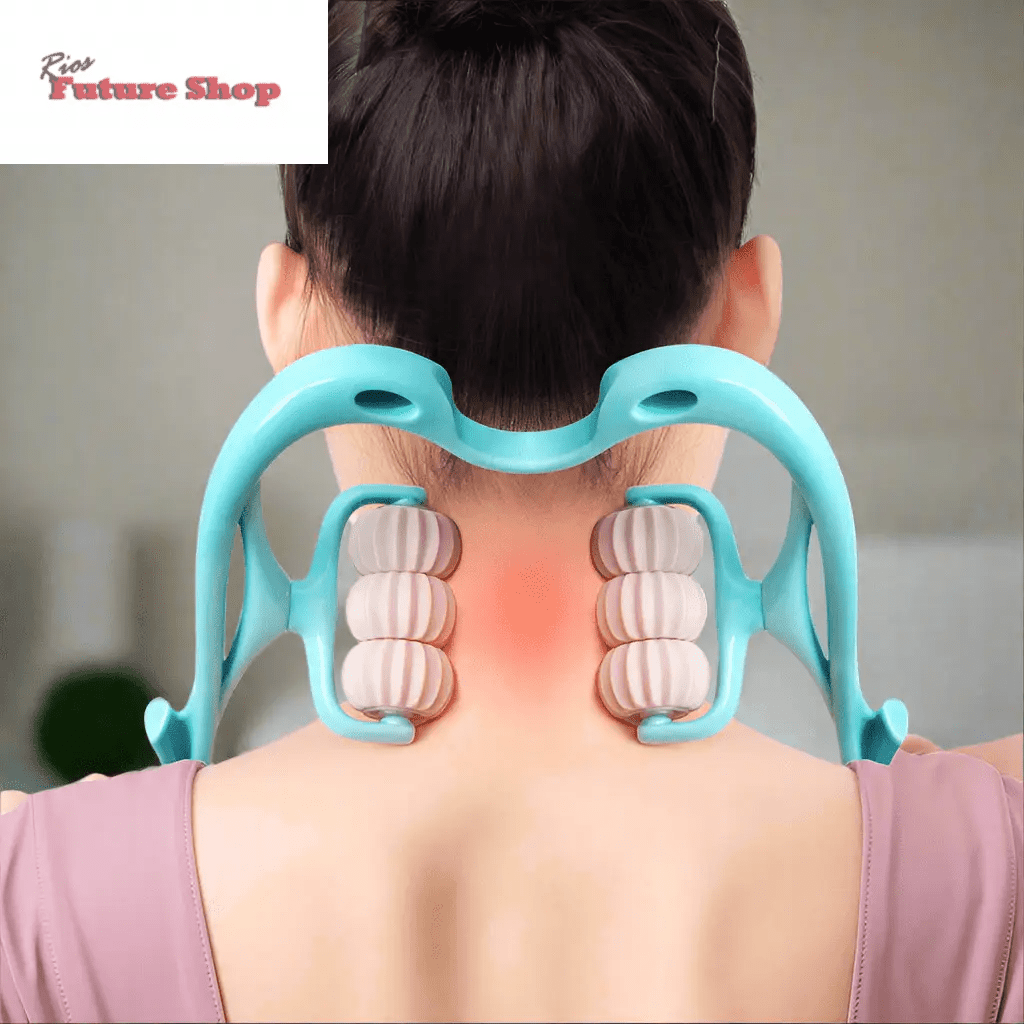 Multifunctional Manual Six-wheel Neck Massager Massage Relieve Roller Massage Tool - Rios Future Shop