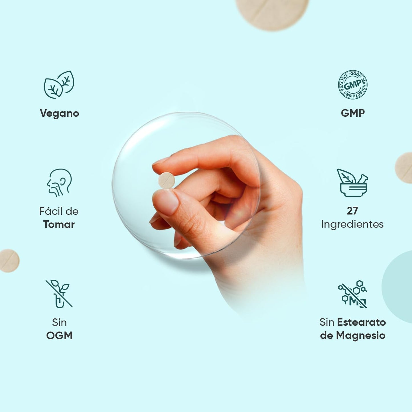 Multivitaminas y Minerales, 400 Comprimidos Veganos, 27 Vitaminas y Minerales - Rios Future Shop